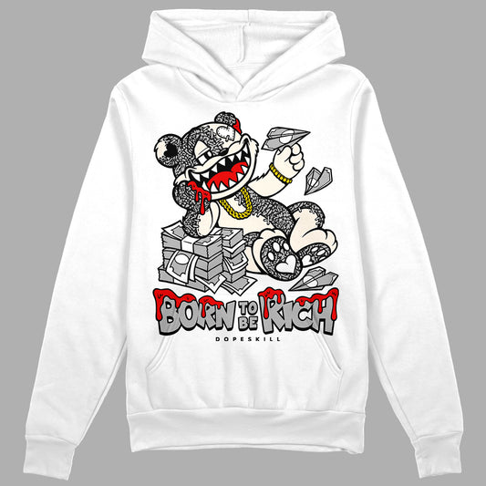 Jordan 3 “Off Noir” DopeSkill Hoodie Sweatshirt Born To Be Rich Graphic Streetwear - White