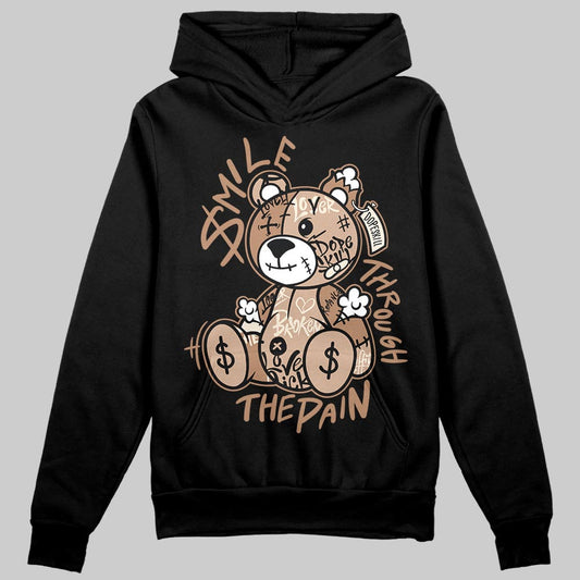 Jordan 4 Retro Cozy Girl DopeSkill Hoodie Sweatshirt Smile Through The Pain Graphic Streetwear - Black