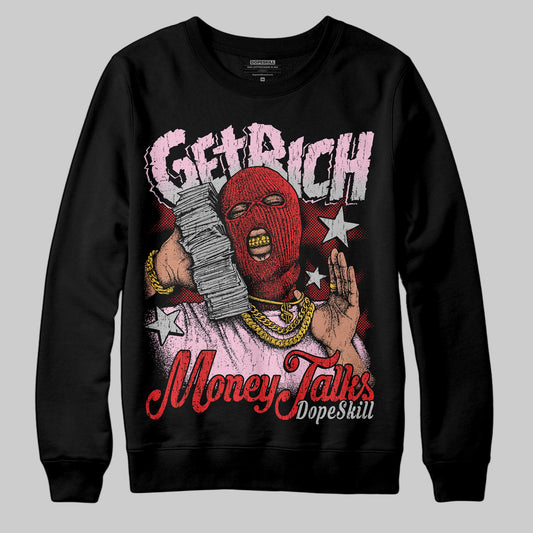 Awake NY x Air Jordan 5 Arctic Pink DopeSkill Sweatshirt Get Rich Graphic Streetwear - Black