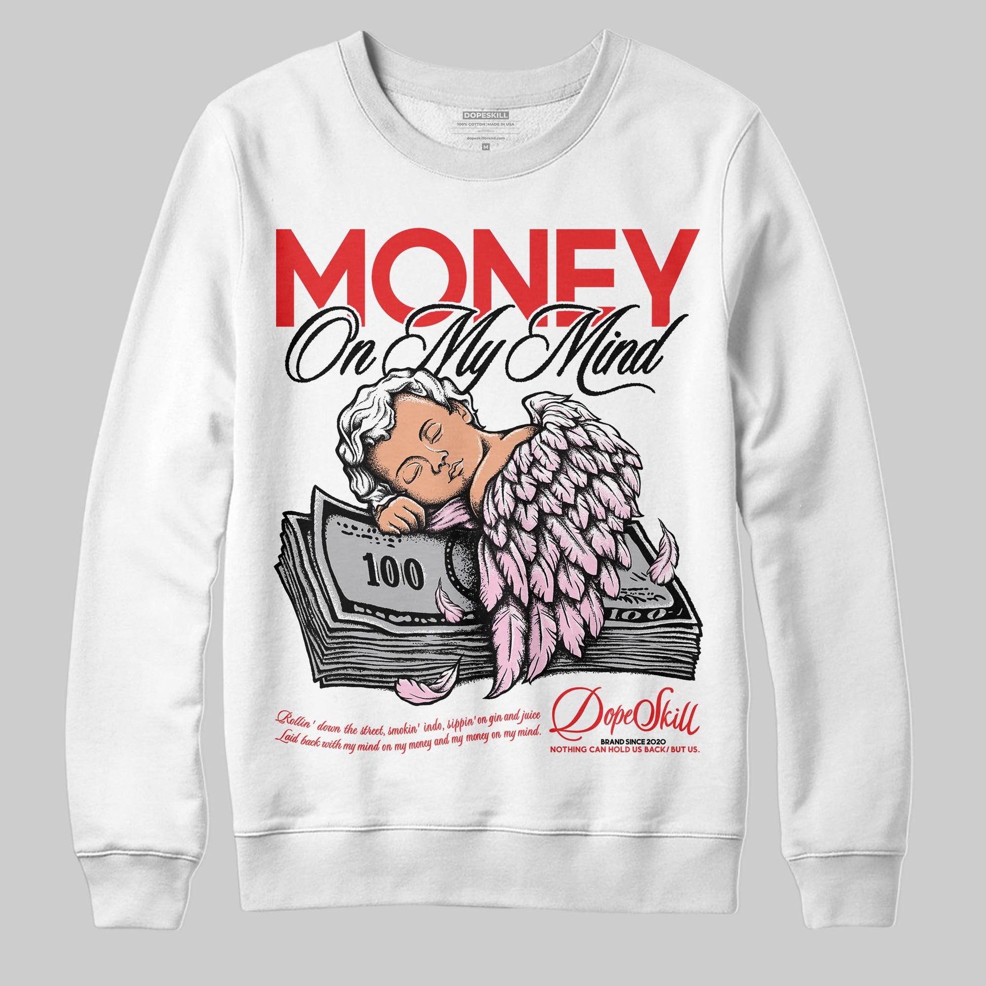 Awake NY x Air Jordan 5 Arctic Pink DopeSkill Sweatshirt MOMM Graphic Streetwear - White