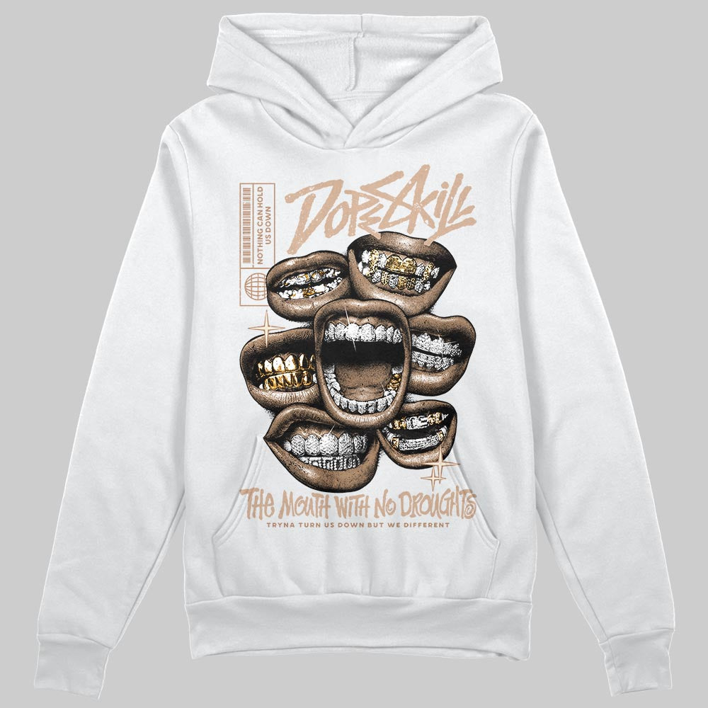 Jordan 4 Retro Cozy Girl DopeSkill Hoodie Sweatshirt The Mouth With No Droughts Graphic Streetwear - White
