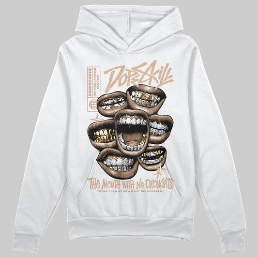 Jordan 4 Retro Cozy Girl DopeSkill Hoodie Sweatshirt The Mouth With No Droughts Graphic Streetwear - White