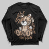 Jordan 4 Retro Cozy Girl DopeSkill Long Sleeve T-Shirt Smile Through The Pain Graphic Streetwear - Black