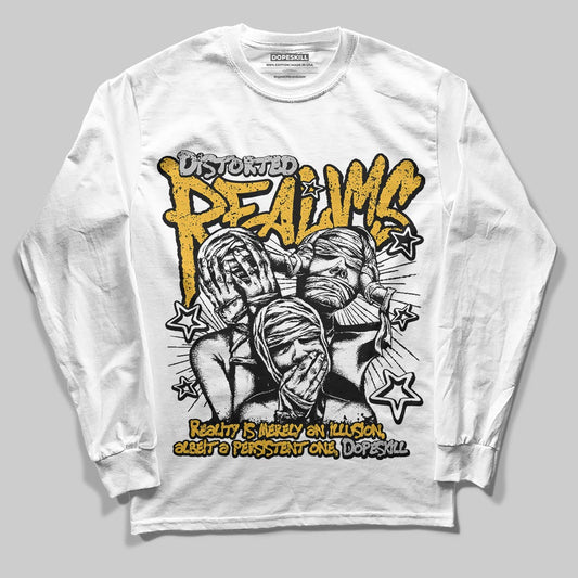 Jordan 5 'Tokyo' DopeSkill Long Sleeve T-Shirt Distorted Realms Graphic Streetwear - White