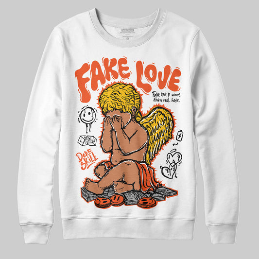 MSCHF Super Normal 2 Orange Milk DopeSkill Sweatshirt False Love Graphic Streetwear - White