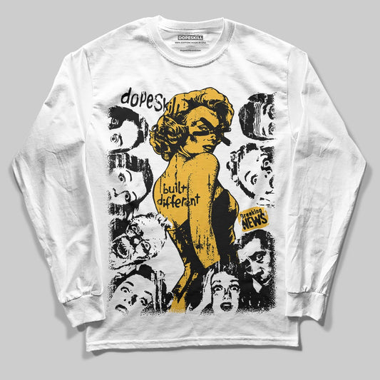 Jordan 5 'Tokyo' DopeSkill Long Sleeve T-Shirt Built Different Graphic Streetwear - White