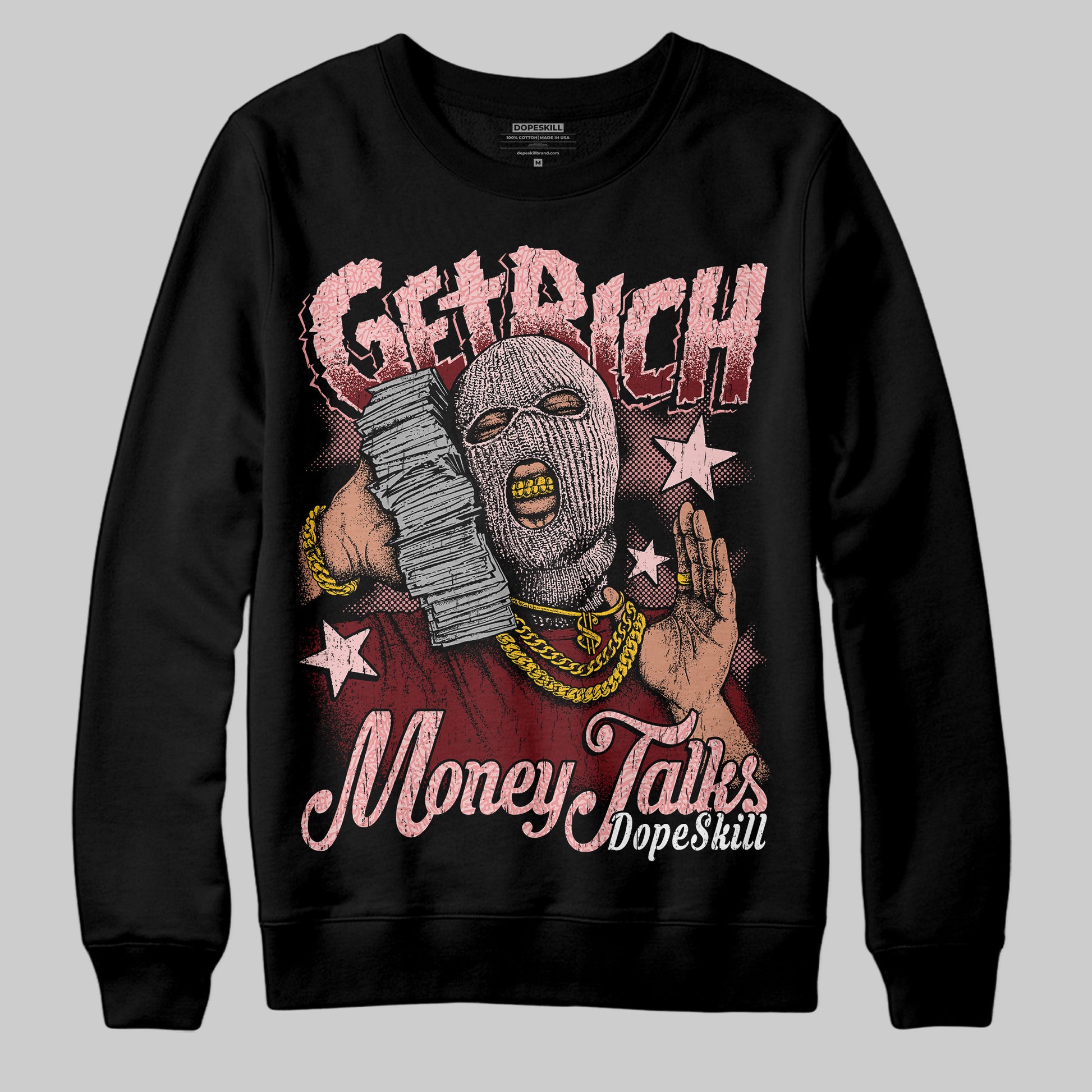 Jordan 3 Retro Valentine's Day Treat Yourself (2025) DopeSkill Sweatshirt Get Rich Graphic Streetwear - Black