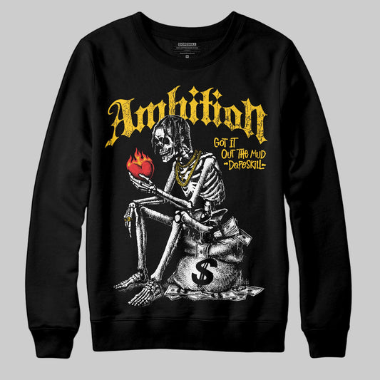 Yellow Sneakers DopeSkill Sweatshirt Ambition Graphic Streetwear - Black