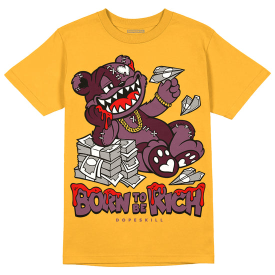 Jordan 1 Retro High OG Brotherhood DopeSkill University Gold T-Shirt Born To Be Rich Graphic Streetwear