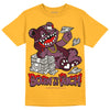 Jordan 1 Retro High OG Brotherhood DopeSkill University Gold T-Shirt Born To Be Rich Graphic Streetwear