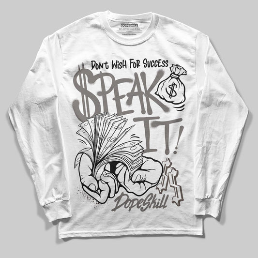 Jordan 4 Retro Cave Stone DopeSkill Long Sleeve T-Shirt Speak It Graphic Streetwear - White
