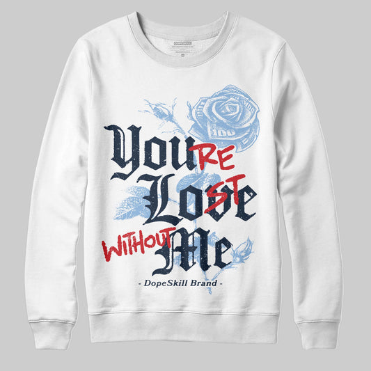 Asics Gel-Cumulus 16 Wash/Independence Blue DopeSkill Sweatshirt You’re Lost Without Me Graphic Streetwear - White