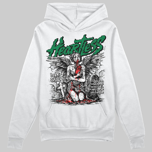 Jordan 5 “Lucky Green” DopeSkill Hoodie Sweatshirt Heartless Graphic Streetwear - White
