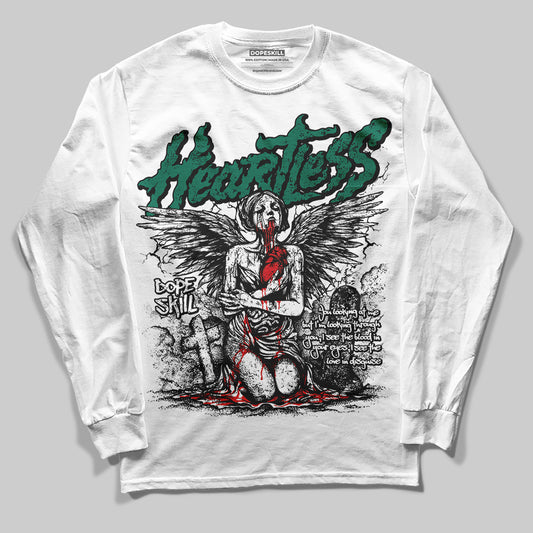 Jordan 4 Retro Oxidized Green DopeSkill Long Sleeve T-Shirt Heartless Graphic Streetwear - White