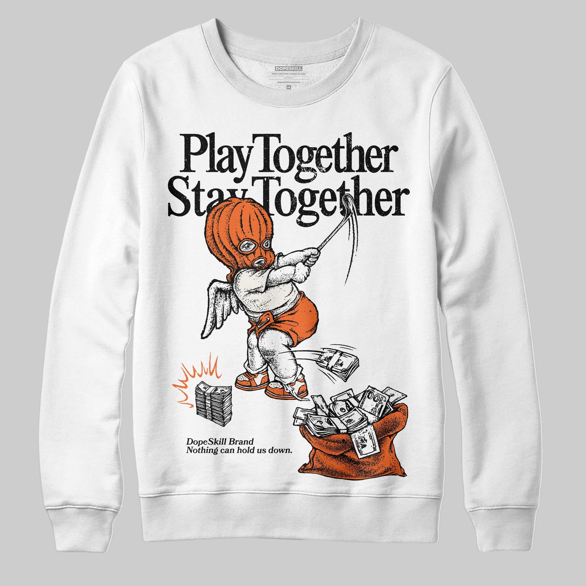 Jordan 1 Retro High OG Shattered Backboard (2025) DopeSkill Sweatshirt Play together, Stay together Graphic Streetwear - White