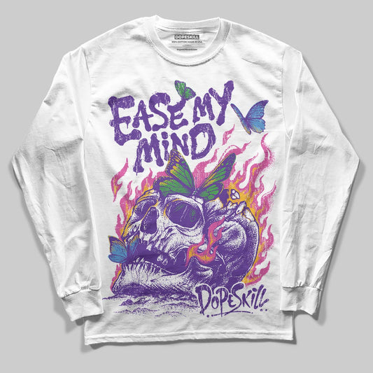 PURPLE Sneakers DopeSkill Long Sleeve T-Shirt Ease My Mind Graphic Streetwear - White
