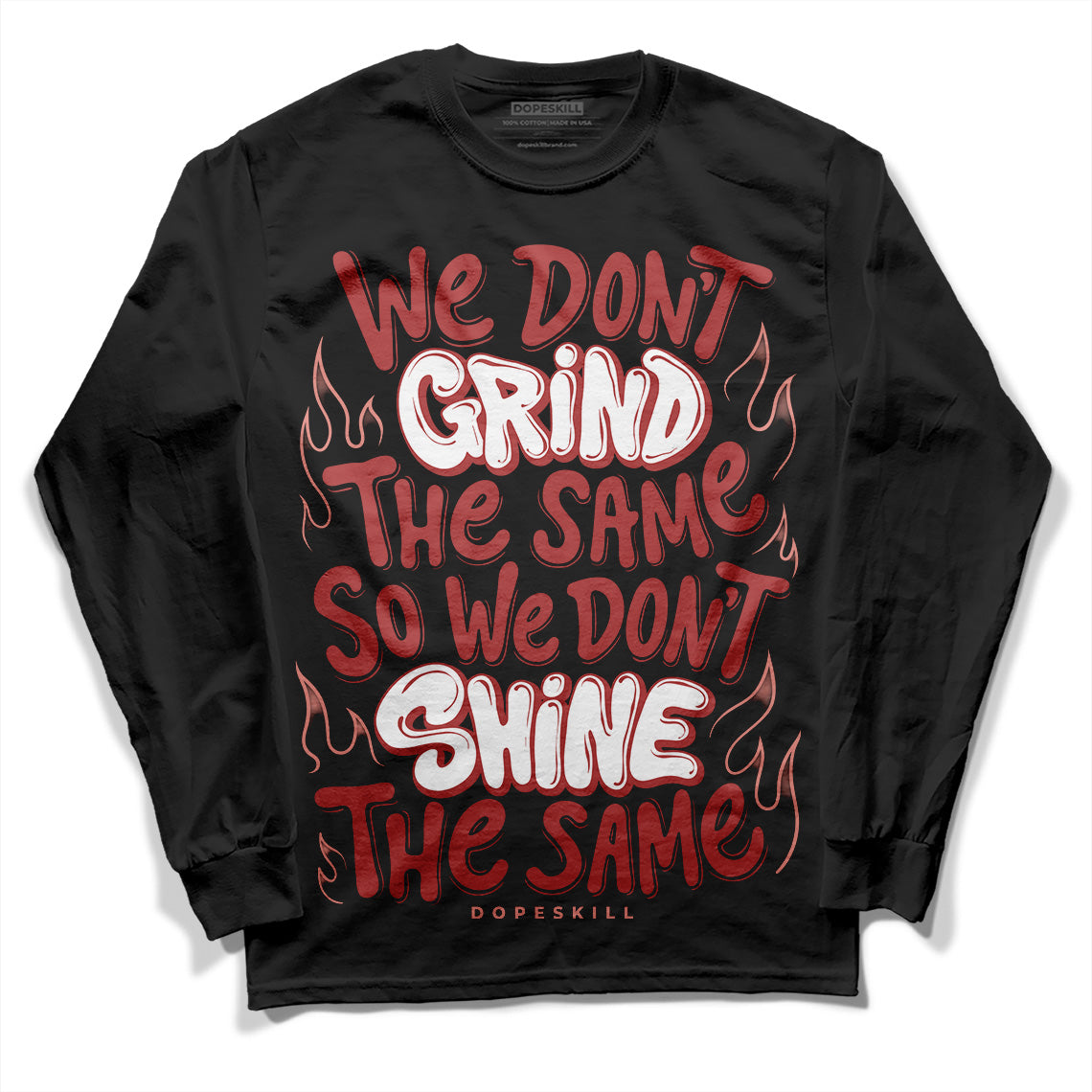 Jordan 13 “Dune Red” DopeSkill Long Sleeve T-Shirt Grind Shine Graphic Streetwear - Black