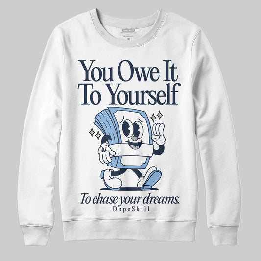 Asics Gel-Cumulus 16 Wash/Independence Blue DopeSkill Sweatshirt Owe It To Yourself Graphic Streetwear - White