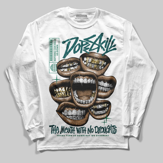 ASICS Gel-1130 'White Dark Neptune' DopeSkill Long Sleeve T-Shirt The Mouth With No Droughts Graphic Streetwear - White