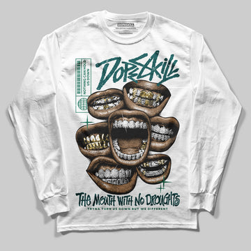 ASICS Gel-1130 'White Dark Neptune' DopeSkill Long Sleeve T-Shirt The Mouth With No Droughts Graphic Streetwear - White