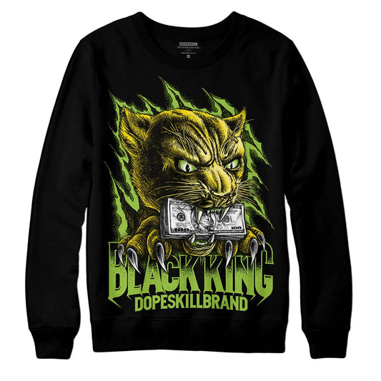 Dunk Low 'Chlorophyll' DopeSkill Sweatshirt Black King Graphic Streetwear - Black