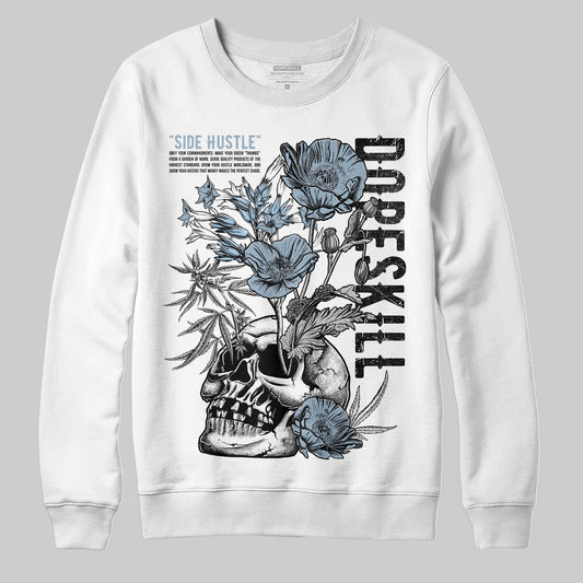Jordan 40 “Blue Suede” DopeSkill Sweatshirt Side Hustle Graphic Streetwear - White