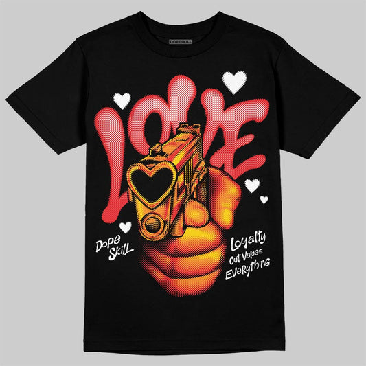 Black and White Sneakers DopeSkill T-Shirt Love Shot Graphic Streetwear -0 Black