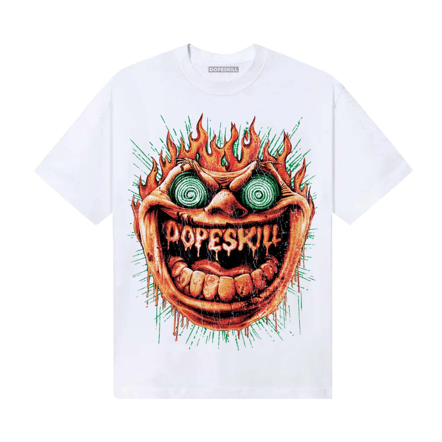 Black and White Sneakers DopeSkill T-Shirt Hellfire Graphic Streetwear - White