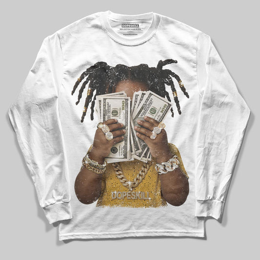 Jordan 5 'Tokyo' DopeSkill Long Sleeve T-Shirt Rich Youth Graphic Streetwear - White