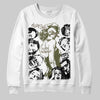 Jordan 3 “Medium Olive” aka “Family Affair” DopeSkill Sweatshirt Built Different Graphic Streetwear - White