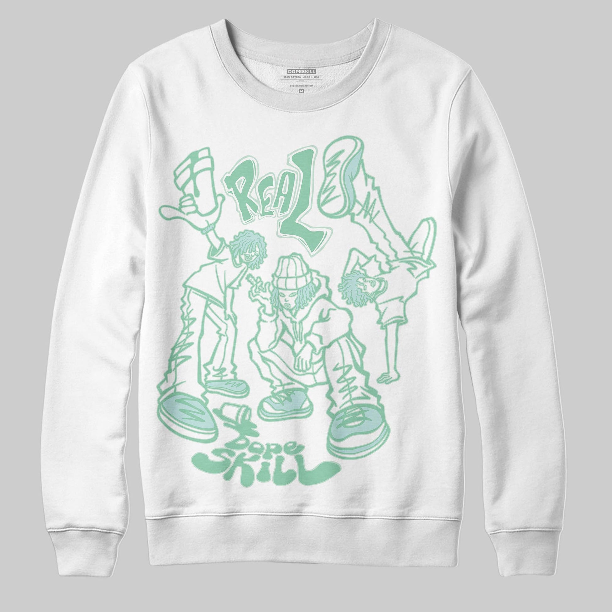 SB Dunk Low Rodeo Tourmaline DopeSkill Sweatshirt Real Y2K Players Graphic Streetwear - White