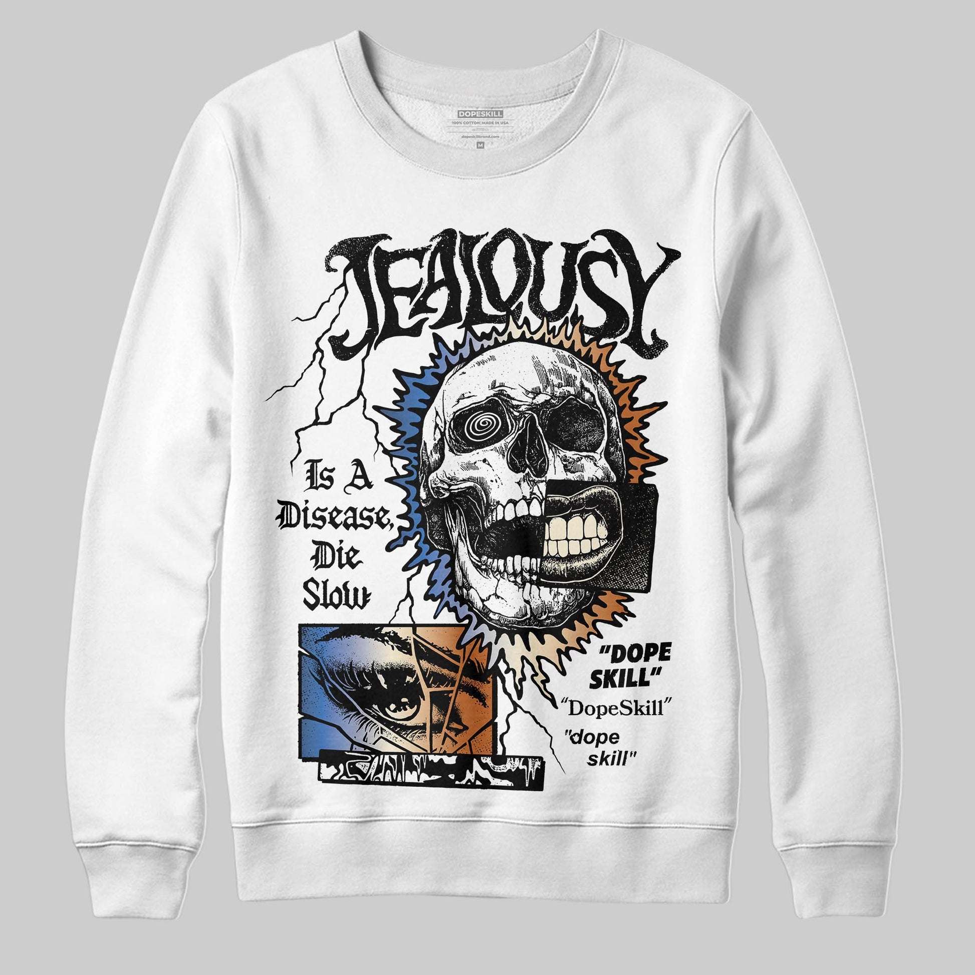 Jordan 17 Retro Low SP Infinite Archives DopeSkill Sweatshirt Jealousy Graphic Streetwear - White