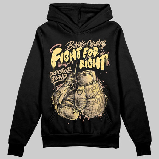 TAN Sneakers DopeSkill Hoodie Sweatshirt Fight For Right Graphic Streetwear - Black