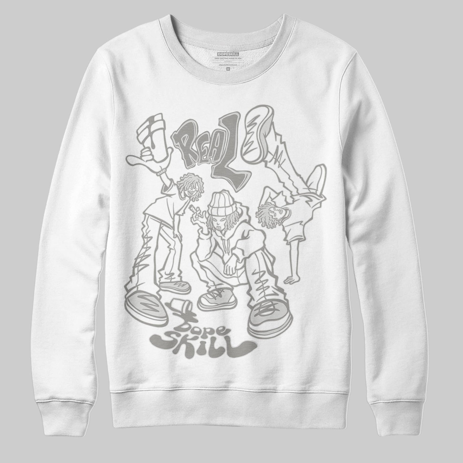 Jordan 3 Retro Pure Money DopeSkill Sweatshirt Real Y2K Players Graphic Streetwear - White