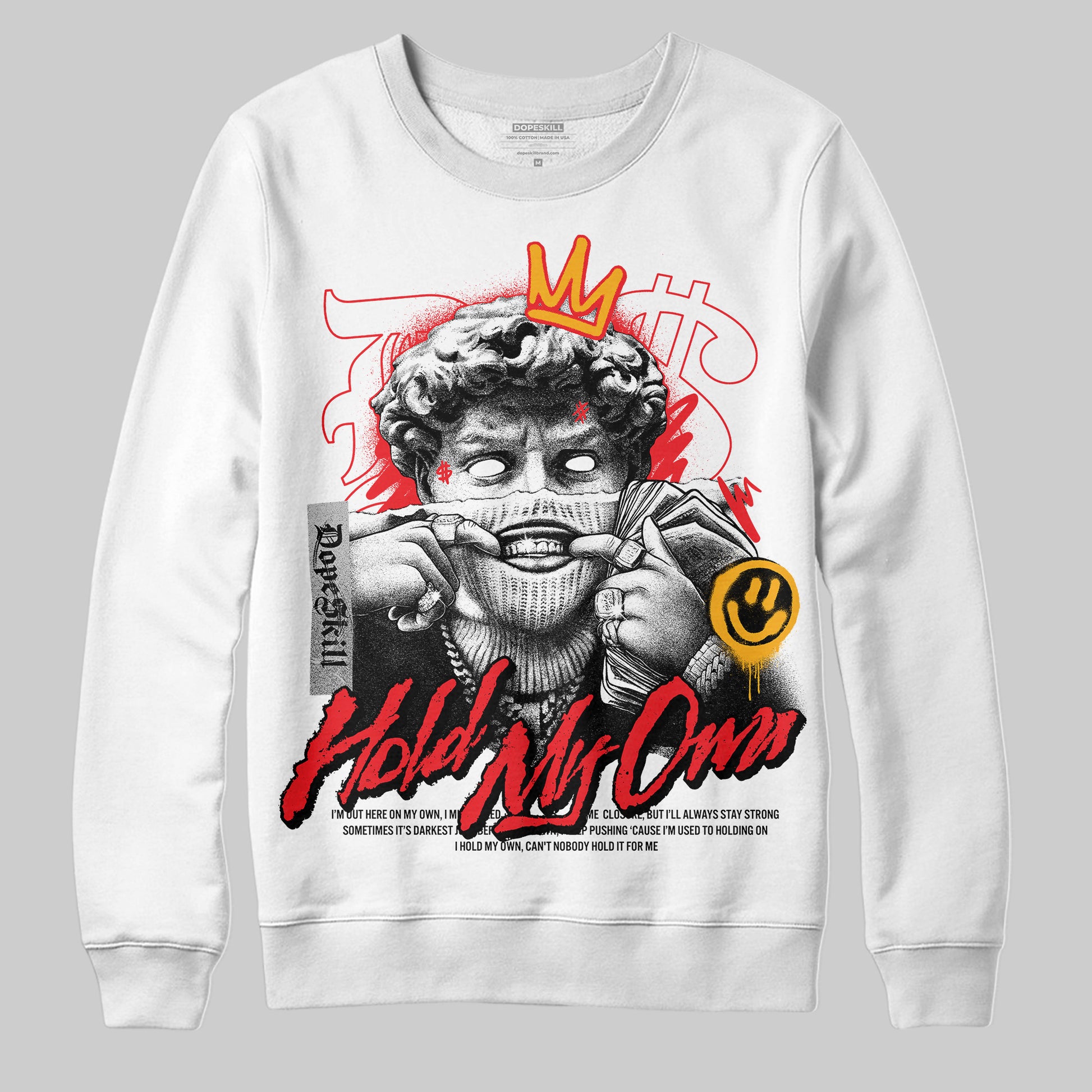 Red Sneakers DopeSkill Sweatshirt In My Way Graphic Streetwear White