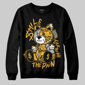 Jordan 5 'Tokyo' DopeSkill Sweatshirt Smile Through The Pain Graphic Streetwear - Black