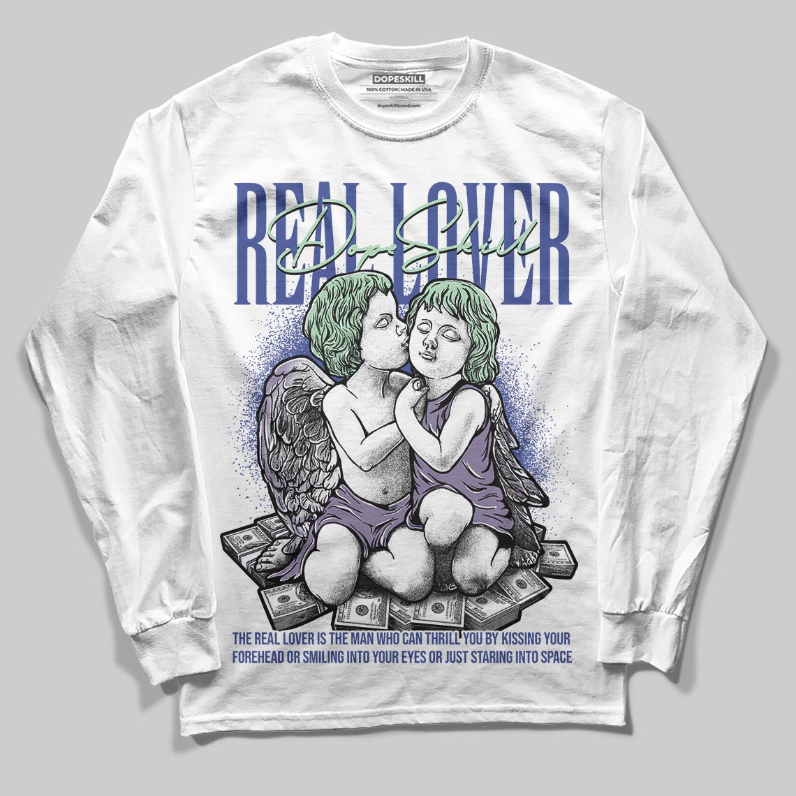 Jordan 1 Retro Low OG Zion Williamson Voodoo Alternate DopeSkill Long Sleeve T-Shirt Real Lover Graphic Streetwear - White
