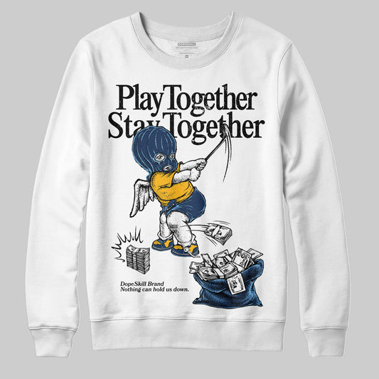 Jordan 4 Retro ‘Dunk From Above’ DopeSkill Sweatshirt Play together, Stay together Graphic Streetwear - White