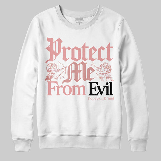 Jordan 40 “Dusty Rose” DopeSkill Sweatshirt Protect Me From Evil Graphic Streetwear - White