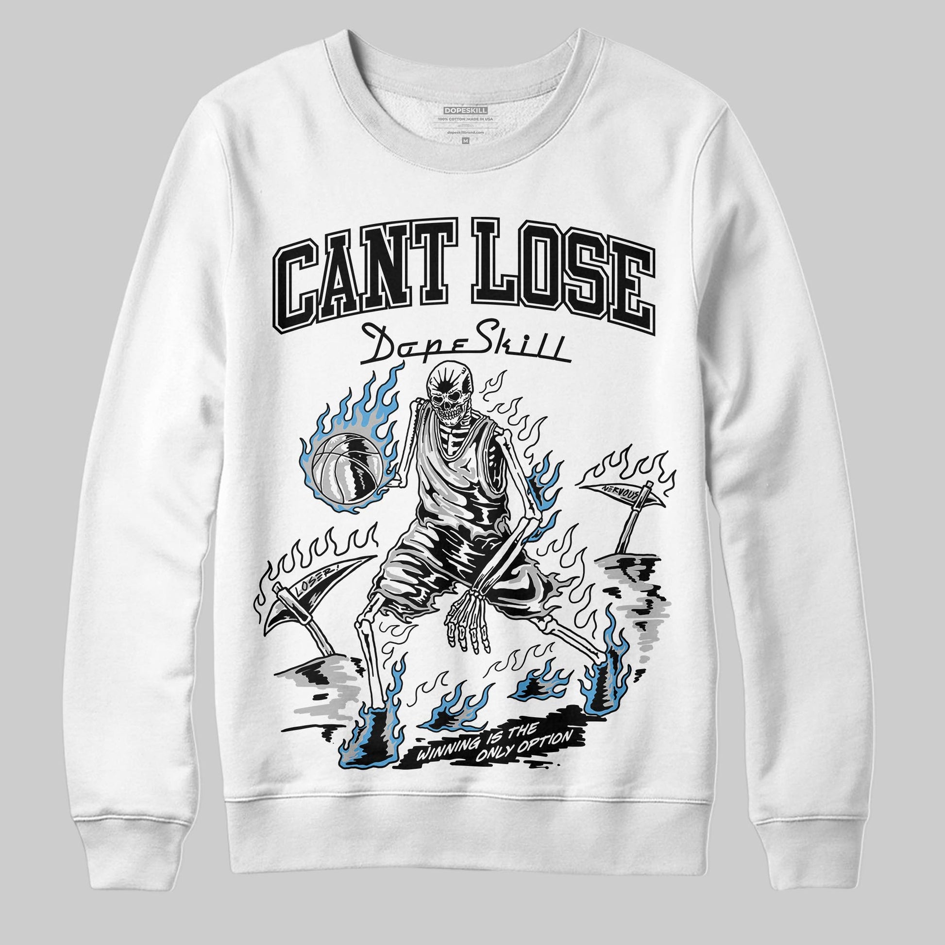 Jordan 10 OG “Steel” DopeSkill Sweatshirt Cant Lose Graphic Streetwear - White