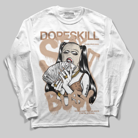 Jordan 4 Retro Cozy Girl DopeSkill Long Sleeve T-Shirt Stay It Busy Graphic Streetwear - White