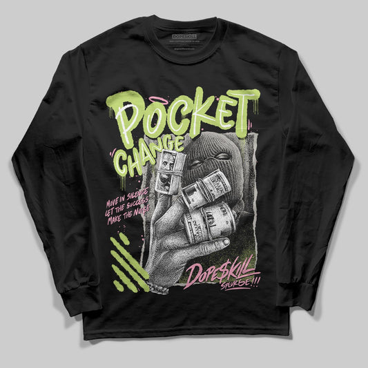 Chase B x Travis Scott x Jordan Jumpman Jack DopeSkill Long Sleeve T-Shirt Pocket Change Graphic Streetwear - Black