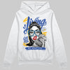 Royal Blue Sneakers DopeSkill Hoodie Sweatshirt Living My Best Life Graphic Streetwear - White