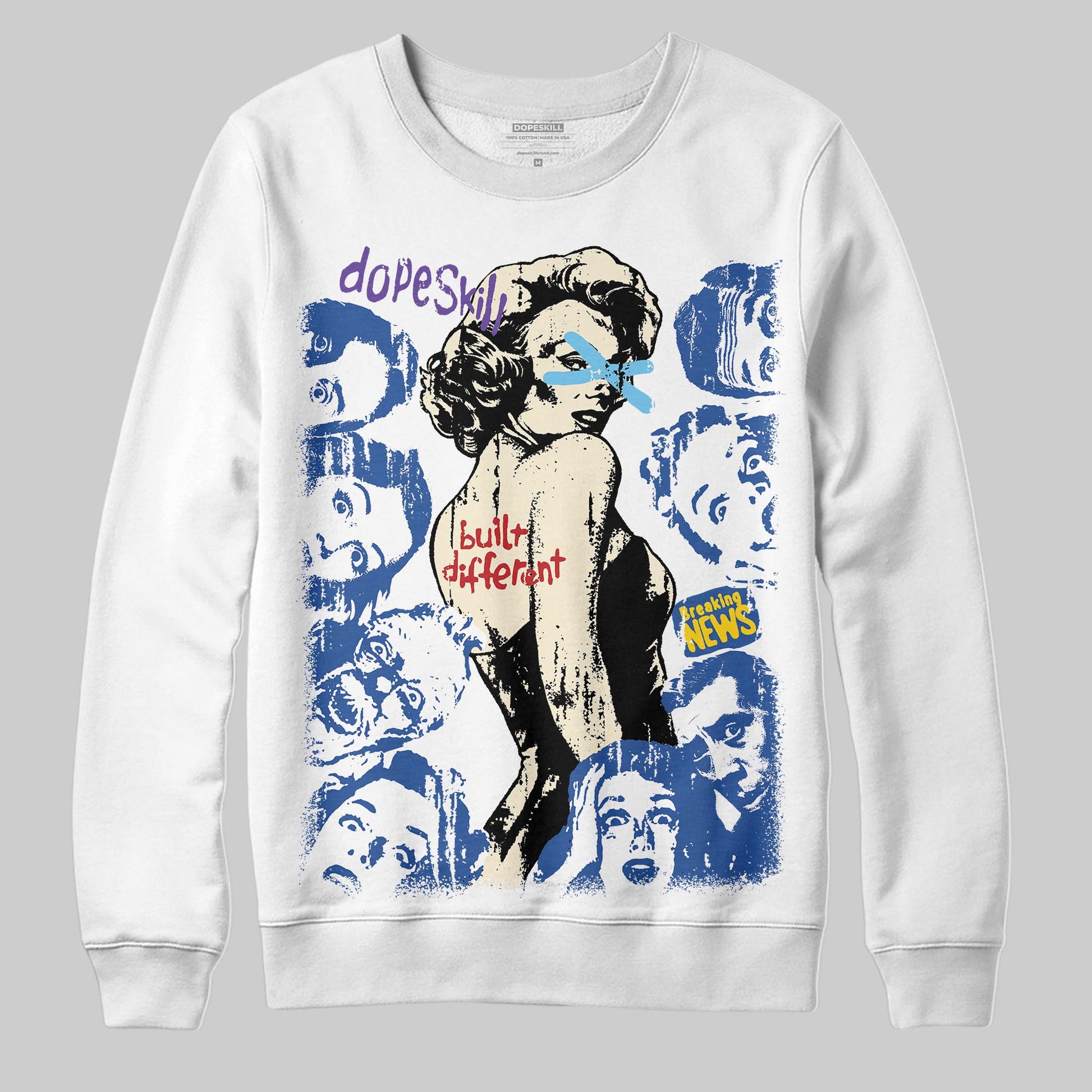 Jordan 17 Retro Low SP Infinite Archives DopeSkill Sweatshirt Built Different Graphic Streetwear - White