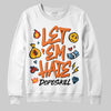 Orange, Black and White Sneakers DopeSkill Sweatshirt Let 'em Hate Graphic Streetwear - White