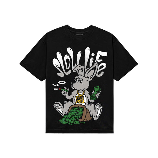 Black and White Sneakers DopeSkill T-Shirt Slow Life Graphic Streetwear - Black