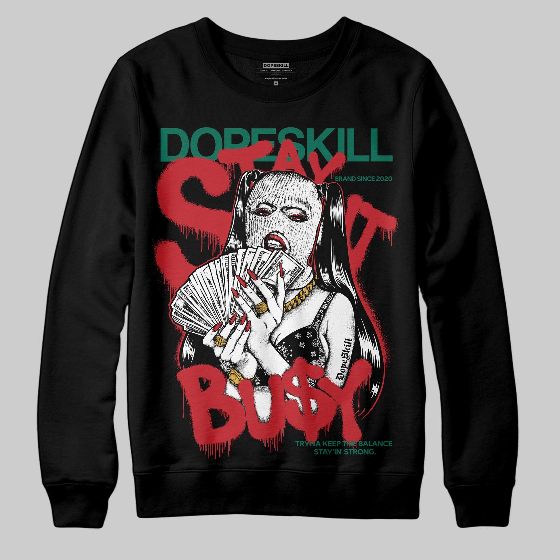 Jordan 3 Mexico 'El Vuelo' DopeSkill Sweatshirt Stay It Busy Graphic Streetwear - Black