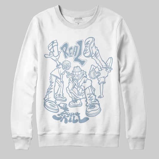 Jordan 40 “Blue Suede” DopeSkill Sweatshirt Real Y2K Players Graphic Streetwear - White
