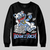Jordan 4 WMNS 'Forget Me Not' DopeSkill Sweatshirt Born To Be Rich Graphic Streetwear - Black