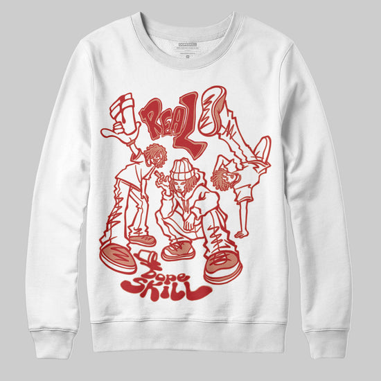 Jordan 1 Retro High OG Black Toe Reimagined DopeSkill Sweatshirt Real Y2K Players Graphic Streetwear - White